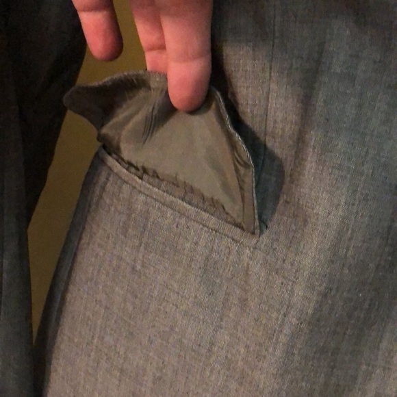 RALPH LAUREN Size 8 P Longline Blazer Wool blend Soft Gray 2-Button $189 NEW - Picture 11 of 13